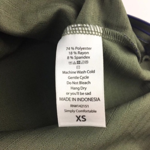 LULAROE Cassie Skirt Pencil Fitted Striped Olive Navy Blue Stretchy Size XS NWT - Picture 6 of 7